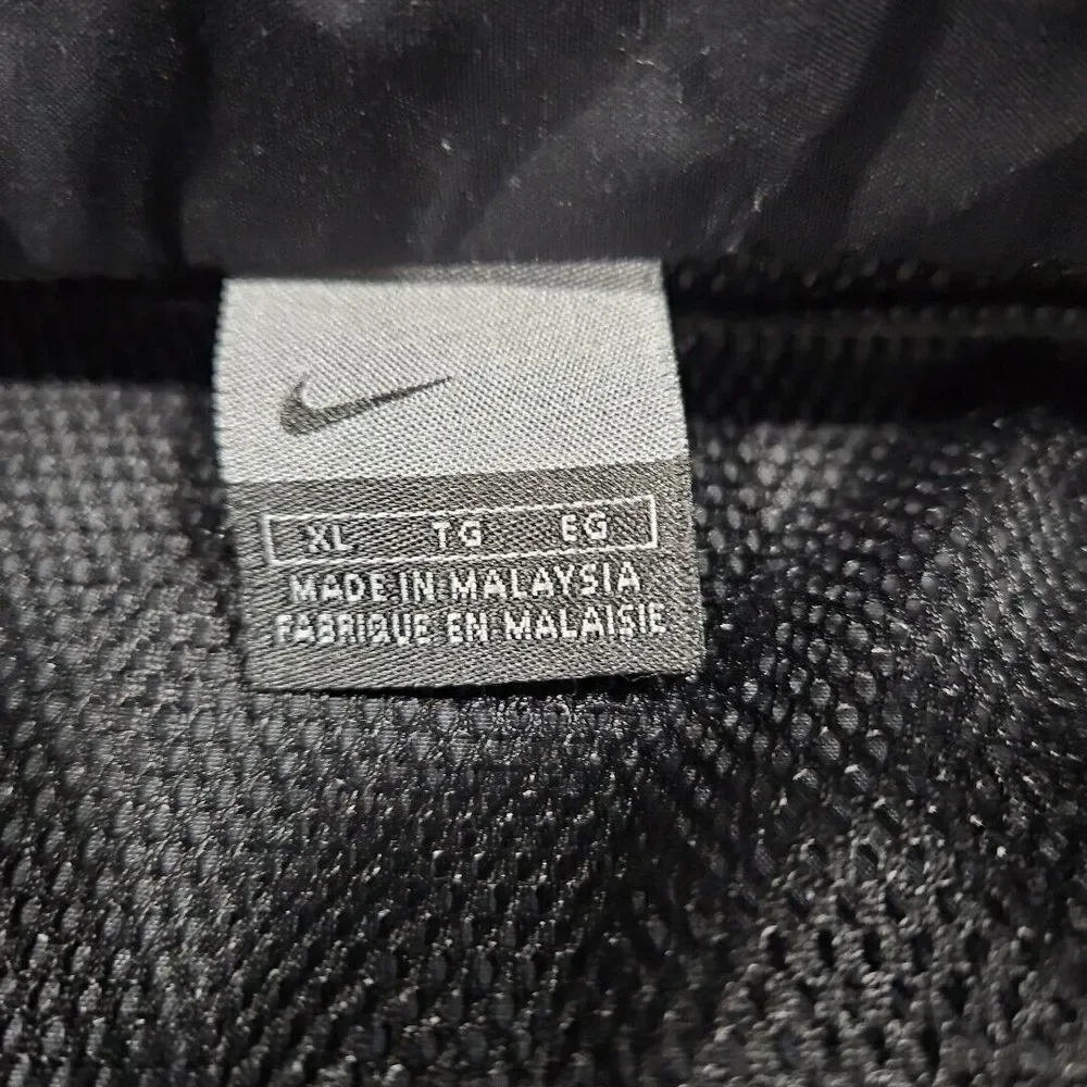 Nike Nylon‎ Jacket Men XL Black Gray Vintage Full Zip Oversized Windbreaker Y2K